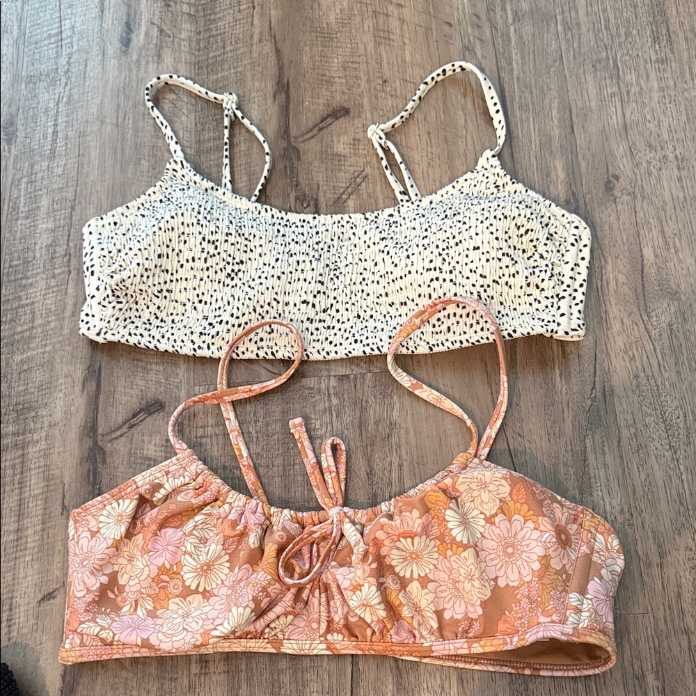 Bundle - Floral and Polka Dot Women's Swimming Tops